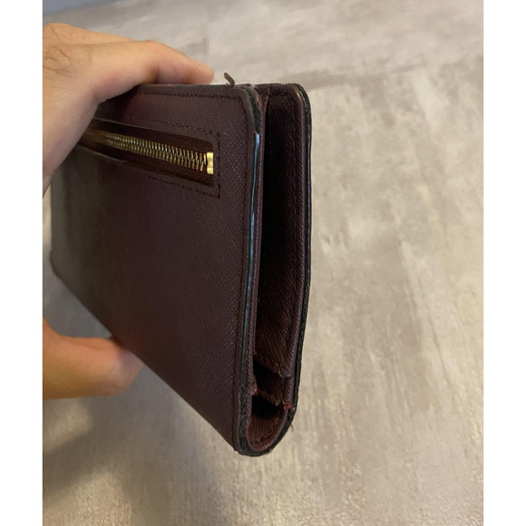 Kate Spade New York Wallet Womens Burgundy Saffiano Continental Zip Pocket - Picture 3 of 13